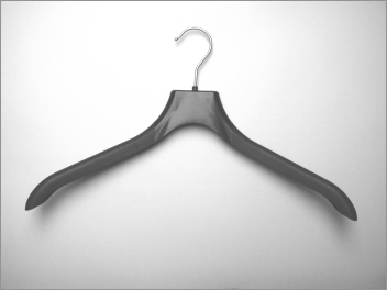Plastic Clothes Hangers With Black And White Color Of Many Size